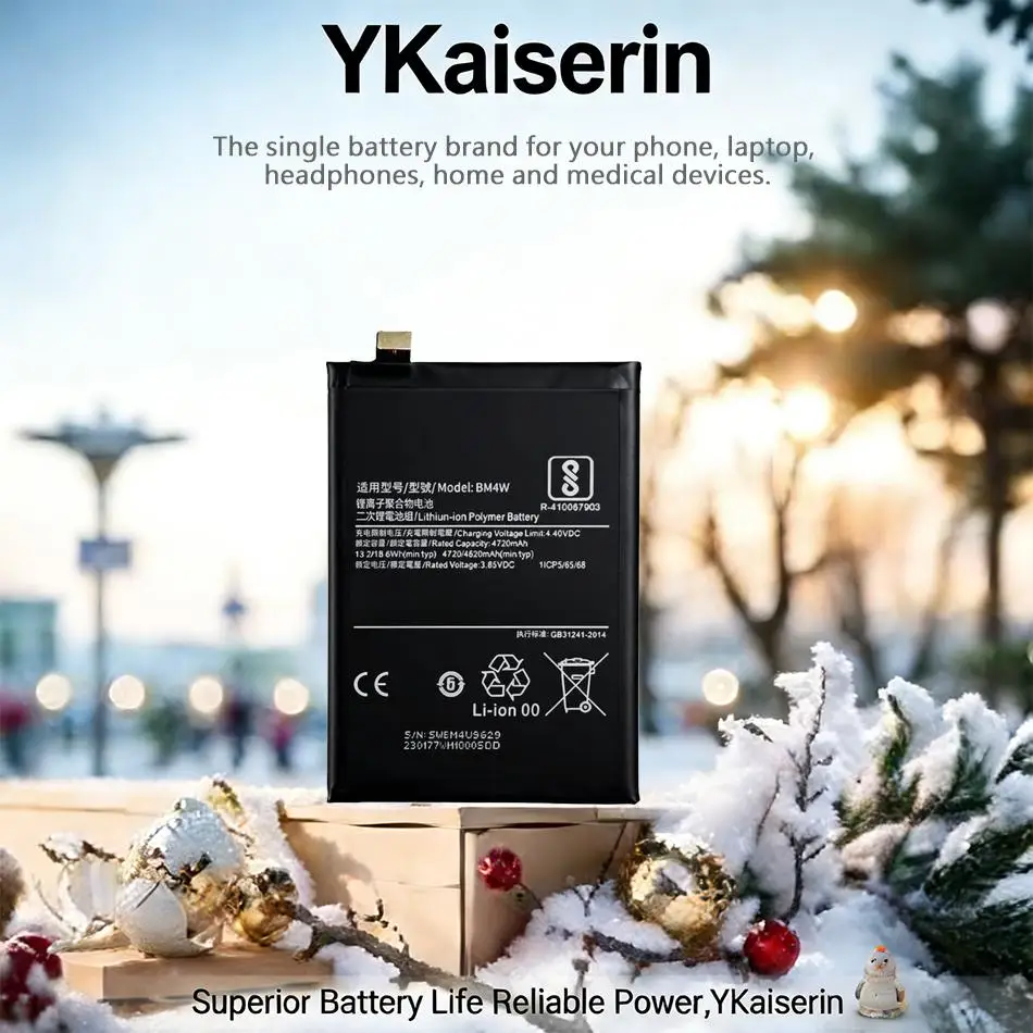 

Аккумулятор для мобильного телефона с быстрой зарядкой BM4W 4820 мАч для Xiaomi 10T Lite 5G, 10I, Redmi Note 9 Pro