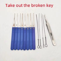 Hot Locksmith Hand Tools Strong Lock Pick Padlock Repair Tools Kit Door Opener Unlocking Tool Handle Combination Lock Hardware