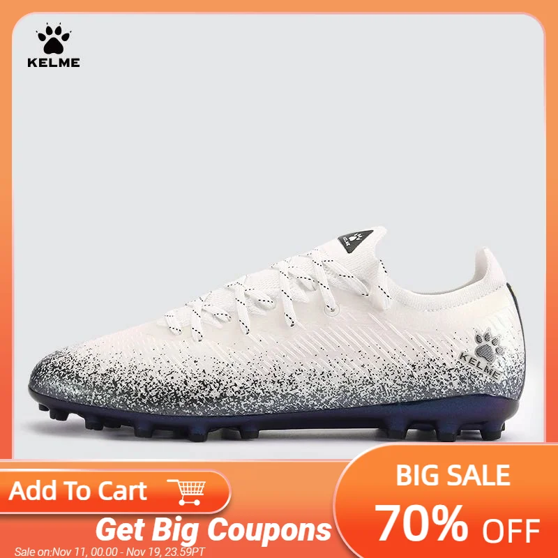 

KELME Football Shoes Men's MG Adult Game Short Nails Professional Grass Non-Slip Shock Absorption Training Shoes ZX80121057