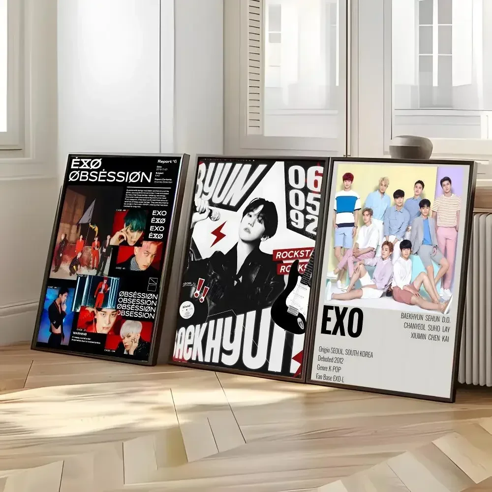 Band Kpop EXO Poster Distinct Home Decor Concepts Chic Indoor Art Pieces