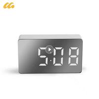 LED Mirror Table Clock Digital Alarm Snooze Display Time Night Light Desktop USB Alarm Clock Household Decor Gifts For Children