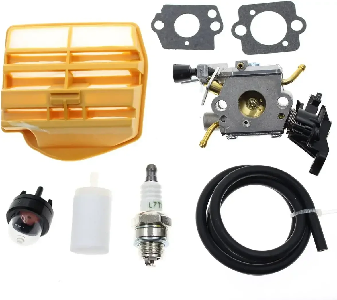 Carburetor C1M EL37B Replacement for Husqvarna 445 445E 450 450E Chainsaw Including Air Filter and Fuel Line Kit
