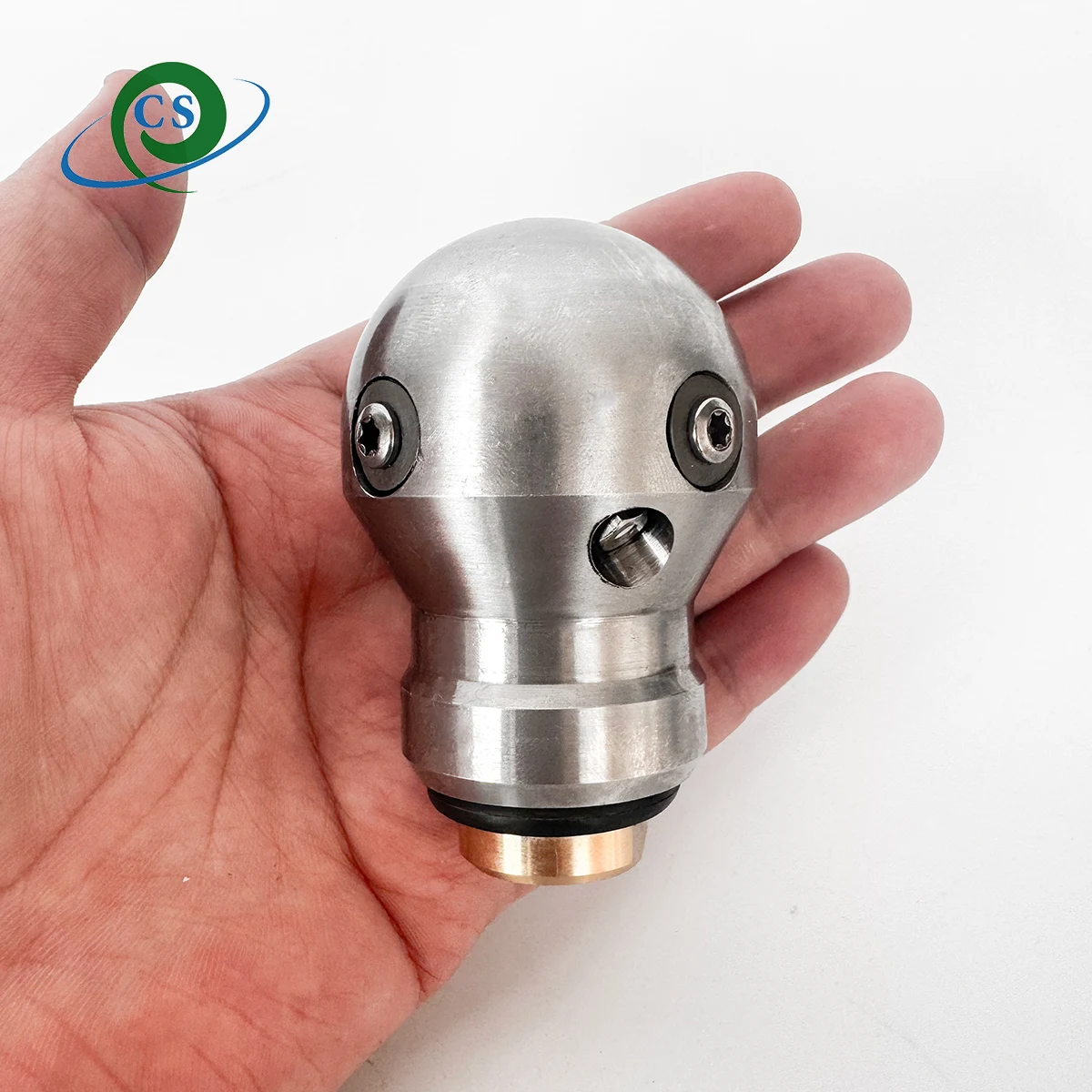 G3/8 Pressure sewer dredging washer nozzle sewage Rotating cleaner Ball jetter Warthog nozzle with Front 1 rear 3 Ceramic put-in