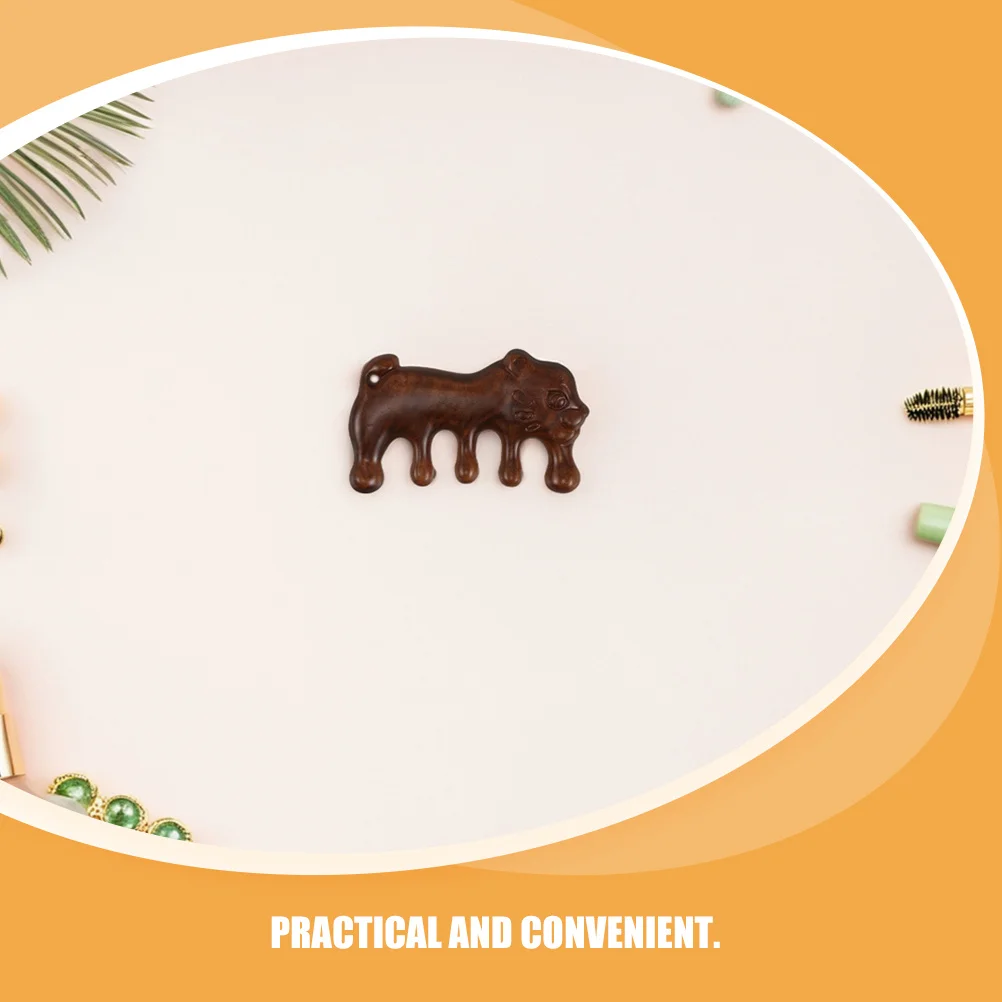 2 قطعة مشط تدليك فروة الرأس الخشبي مريح خمسة أصابع خمسة الأسنان تصميم الخشب الطبيعي غوا شا أداة واسعة الأسنان الشعر فروة الرأس مكشطة #6