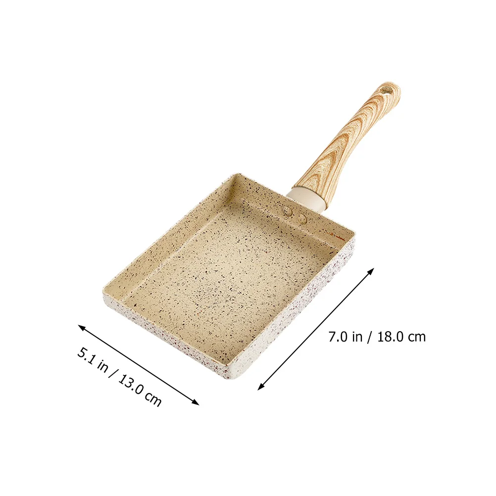 

Non stick Breakfast Pan Home Cooking Frying Granite Rectangular Flat Pans Comfortable H Heat Insulation Anti scald Induction