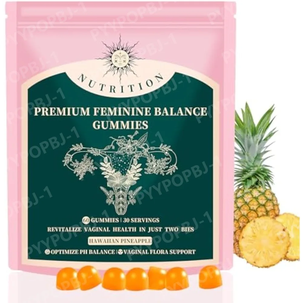 

Vital Source Feminine Balance Gummies, Gluten-Free, Vegan, Hawaiian Pineapple Flavor, 60 Count