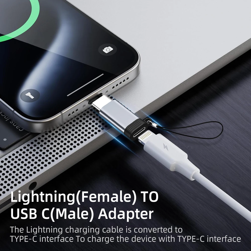 USB Type C to Lightning Adapter USB-C Male to 8 Pin iPhone Female OTG Data Transfer 2A QC Fast Charging Cable Connector For iPad