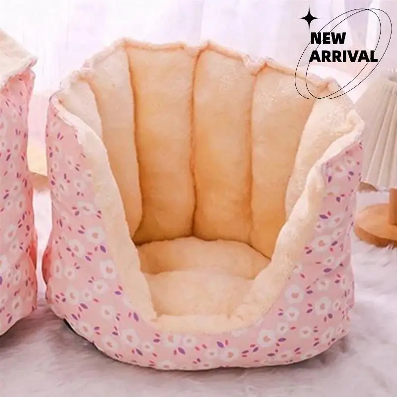 Y50A-Pet Supplies For Winter Bed Cats Cartoon Kitten Warm Accessories Plush Bed Goods House Accessory Basket Dog Puppy - Image 5