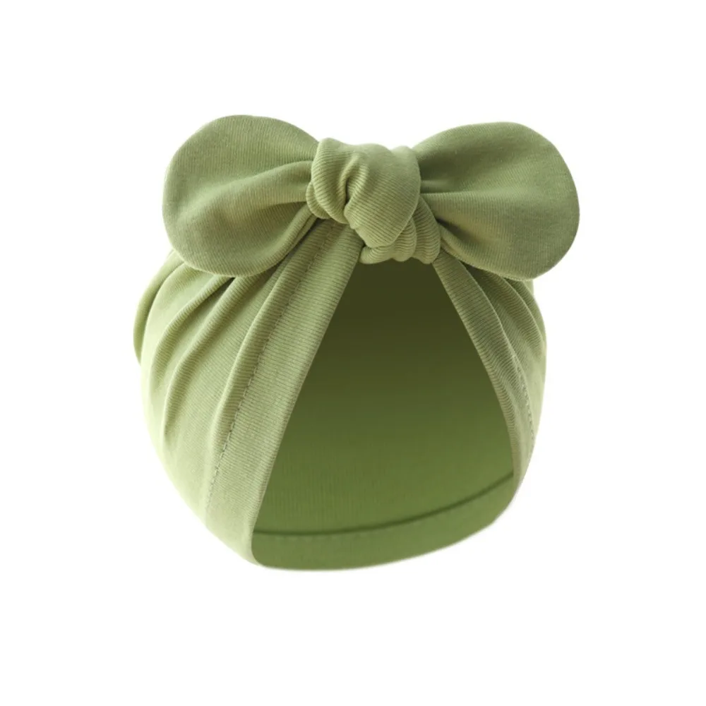 Cute Flower Knot Baby Hat Cotton Soft Infant Beanie Cap Solid Color Hair Accessories Girls - view 4
