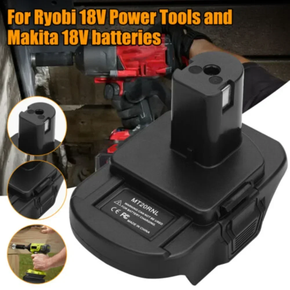 Imagem -02 - Adaptador de Bateria para Makita 18v Bateria Li-ion Bl1860b Bl1860 Bl1850b para Ryobi 18v P102 P103 P104 Ferramentas de Bateria Mt20rnl