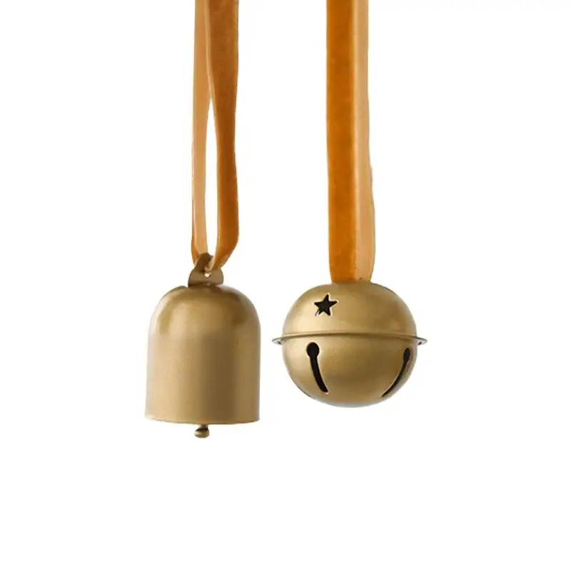 6 Stück dekorative Glocken – elegante Metall-Weihnachtsbaumornamente in verschiedenen Ausführungen, ideal für die Weihnachtsdekoration, als Türklingel oder als Glocke für Haustiere. – Detail 7