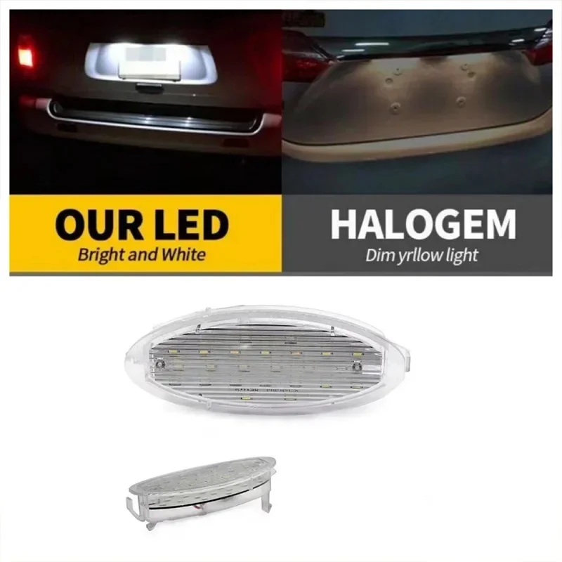 

2PCS for Opel Astra F Corsa B Vectra Omega Zafira Agila Tigra Car Rear White Logo LED License Plate Light Number Plate Lamps