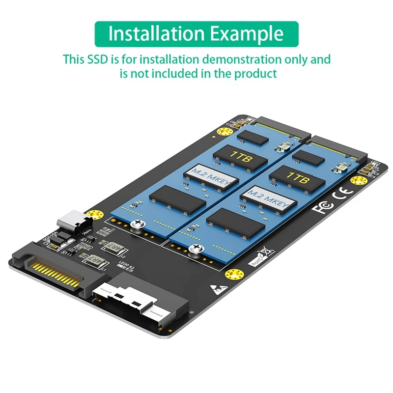 محول RISE-Dual 2X M.2 NVME SSD إلى SFF-8654 8X (يتطلب اللوحة الأم Pcie Bifurcation)