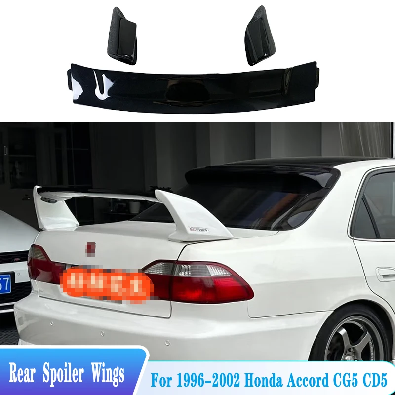 

For 1996-2002 Honda Accord CG5 CD5 Rear Trunk Lip Spoiler Wings ABS Plastic Carbon Black Car Tuning Body Kit Accessories Styling