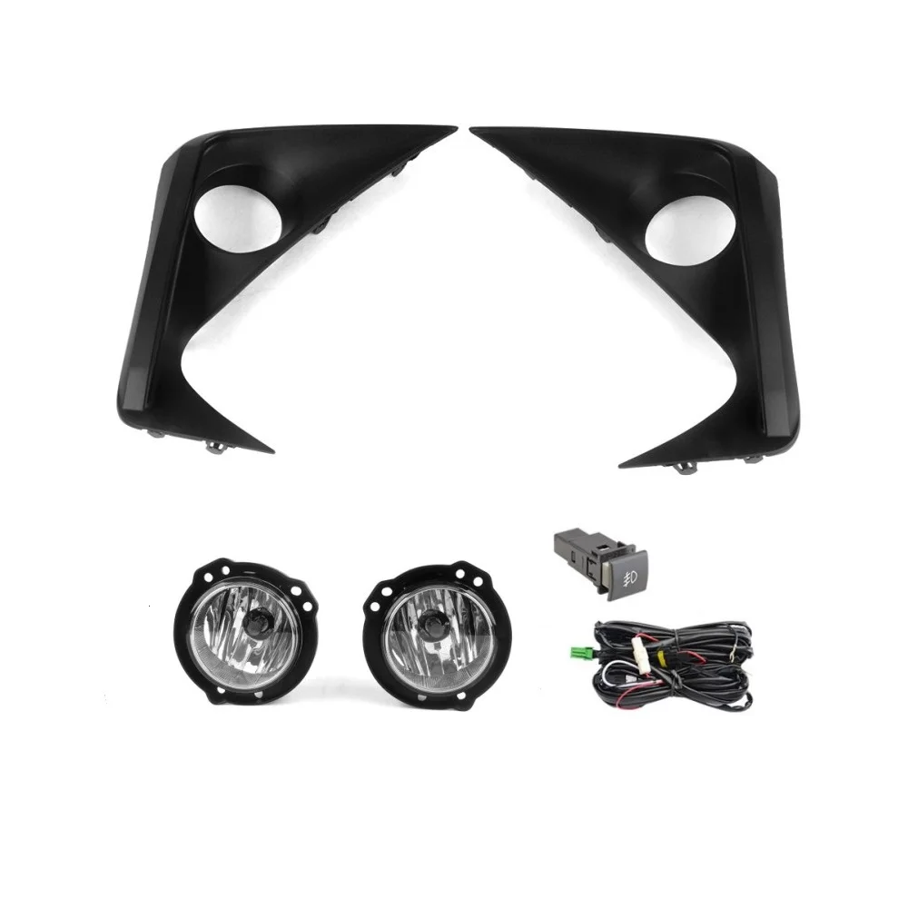 

July King Car Fog Lamp Assembly Kit compatible for Toyota Avanza 2022 2023 2024, Fog Lamp Blub + Frame + Harness + Switch