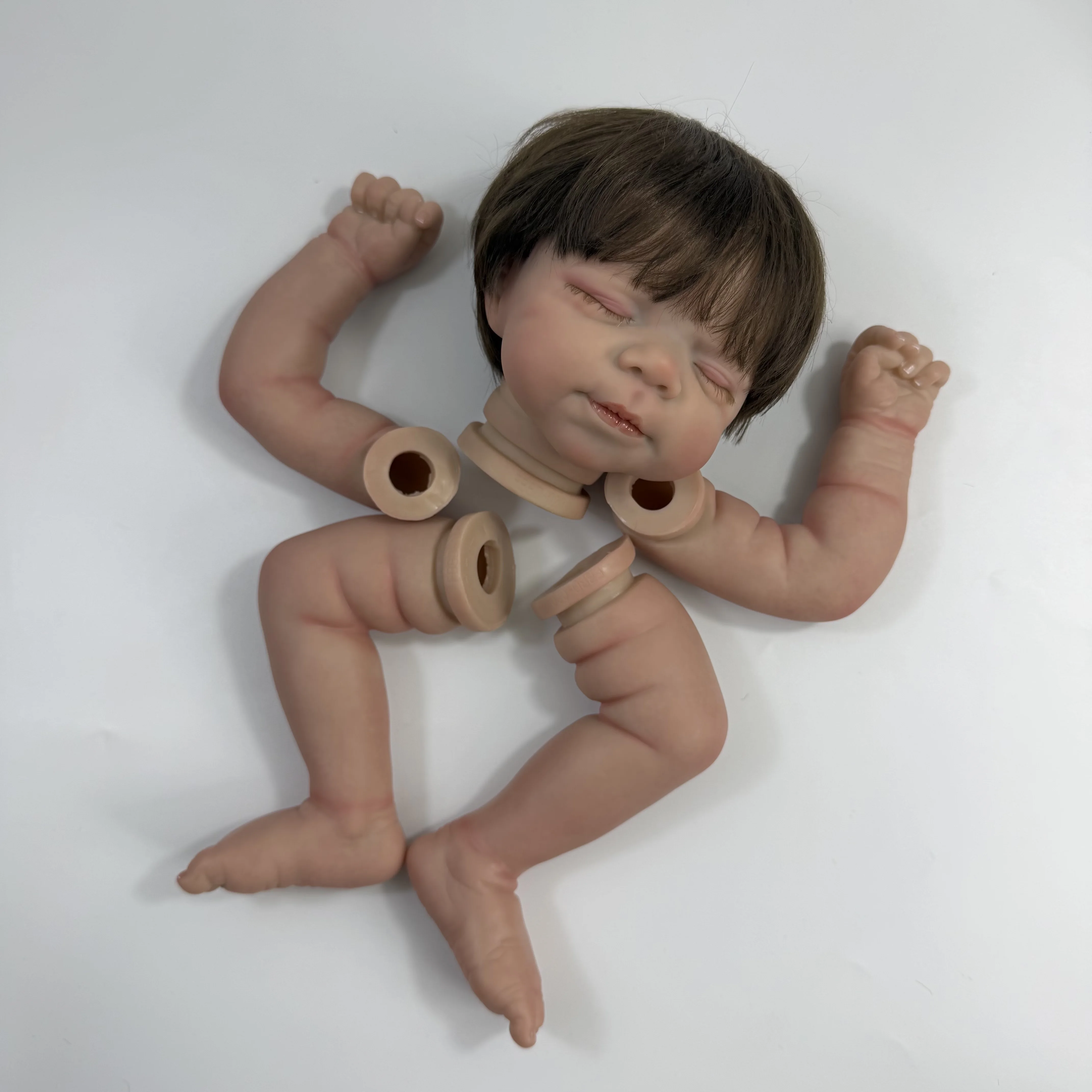 18 Inch Pascale Reborn Doll Kit Painted Newborn With Hair Transplant Unassembled Reborn Baby Doll Parts With Cloth Body