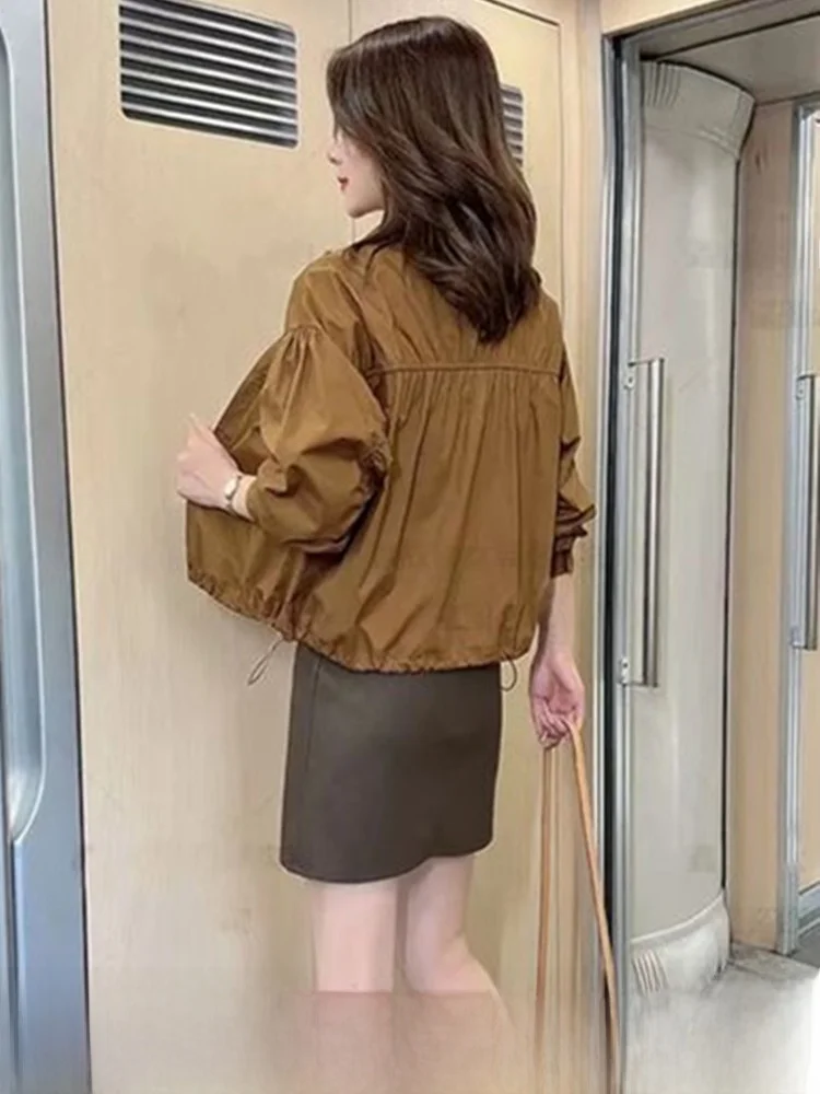 

plus Size Casual Long Sve Women's irt Spring Autumn Outerwear Collar Button Detail Loose Fit Other Material 00%