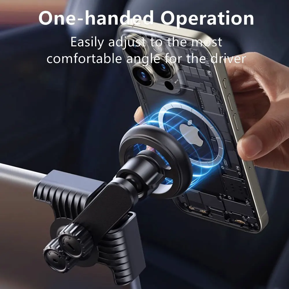 TEEQ For Tesla Model Y Junipe 2025 Model 3 HIGHLAND 2024 Cybertruck BYD Seal Car Phone Mount Holder 15W Magnetic Wireless Charge