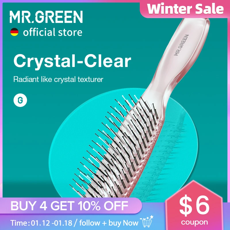 

MR.GREEN Hair Brush Scalp Massage Combs Volumizing Hair Styling Fine Tooth Detangling Tool For Long Wet Dry Hair Women Gift