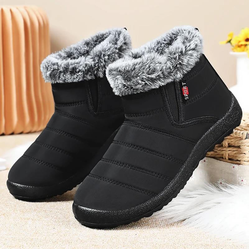

YRZL Warm Winter Boots for Women Plush Lined Non-Skid Soft Sole Indoor Outdoor Slippers Comfortable Lightweight Winter Shoes