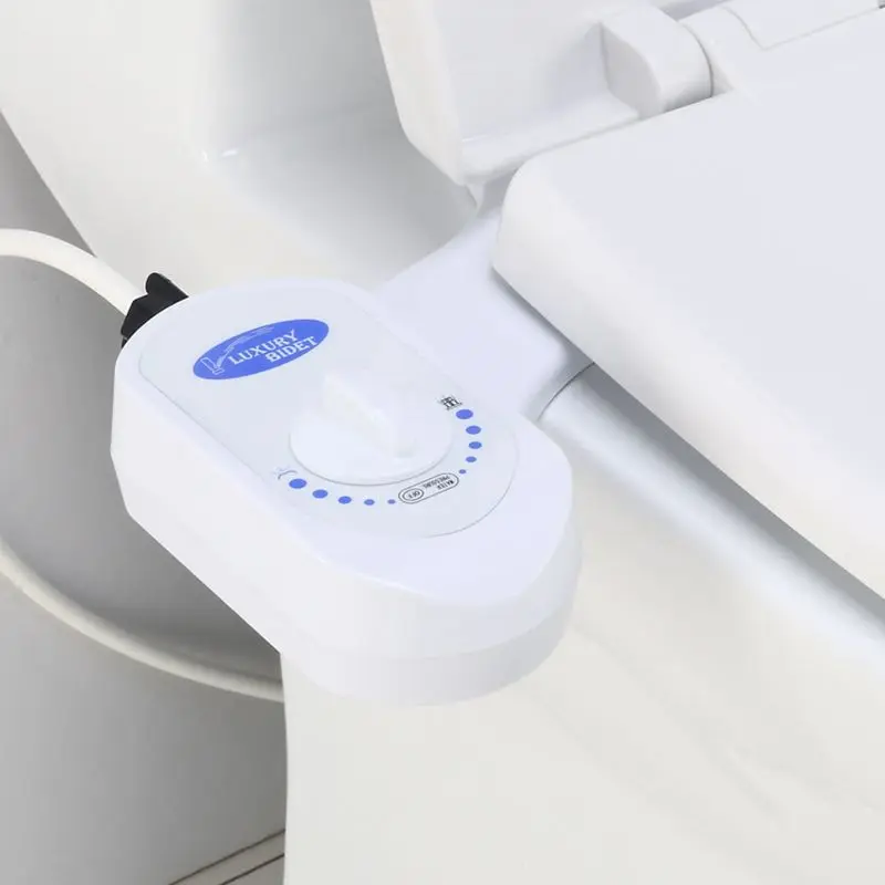 Non-electric Cold Water Bidet Toilet Seat Attachment, Fresh Water Sprayer, Self-cleaning Single Nozzle for Frontal & Rear Wash