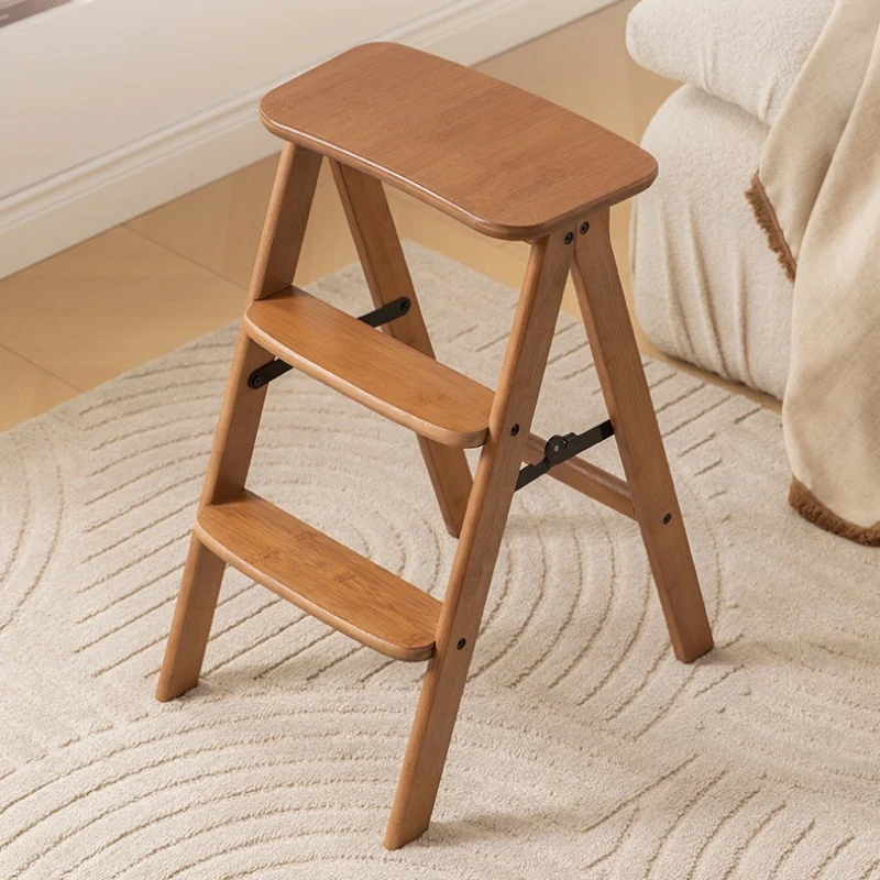 eb-Foldable portable ladder stool Thickened Multifunctional kitchen climbing ladder stool steady lightweight furniture-