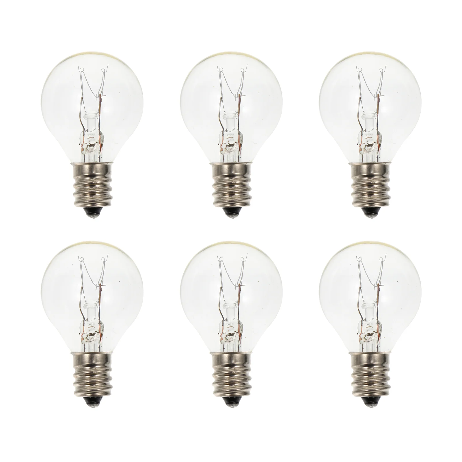 6 Pcs Aromatherapy Light Bulb Lamp Dimmable Microwave Appliance Fragrance Wax Diffuser Heater Clear Glass