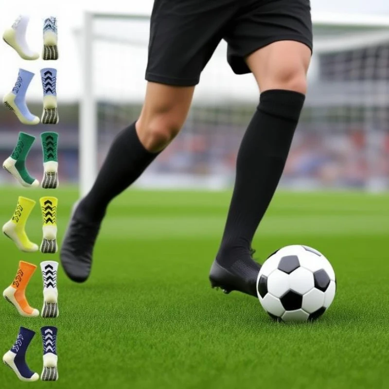 

1 Pairs of New TC Mid Tube Glued Football Socks for Sports Training and Competition, Non Slip and Breathable Socks