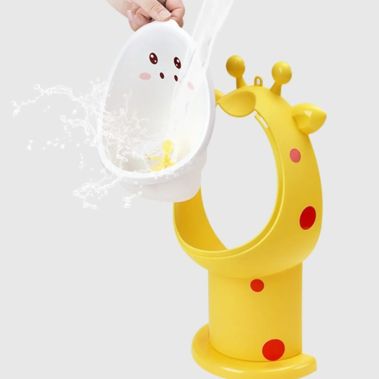 

Wall-Mounted Kids Urinal Adjustable Height Boys Standing Urinal Young Child Training Potty Fun Rotating Aiming Spot