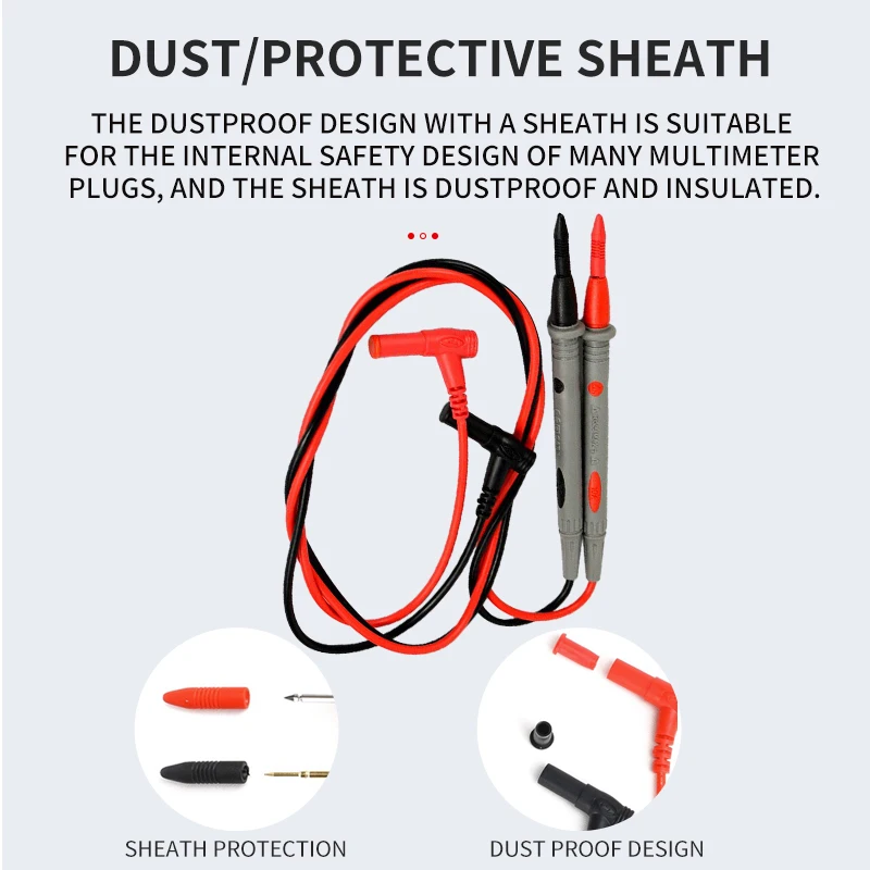 1คู่ Universal Digital Thin Tip เข็มมัลติมิเตอร์ Multi Test Lead Probe สายไฟสายไฟเครื่องทดสอบมัลติมิเตอร์1000V 10A 20A