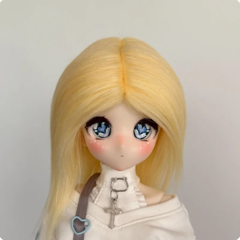 Nowa Peruka Futrzana dla Lalki BJD 1/6 1/4 1/3, Wielokolorowe Peruki Futrzane, Akcesoria dla Lalek (Bez Lalki)