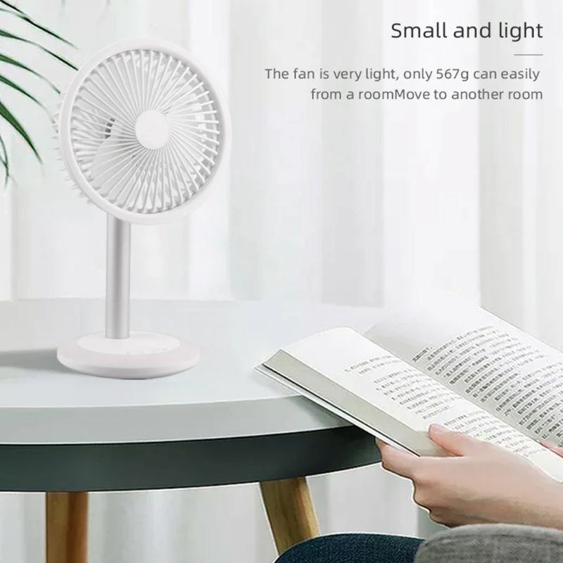 

Mini Portable Fan USB Charging Ultra-quiet Shaking-Head Fan with LED Colorful Lights for Desktop Office Table best sale