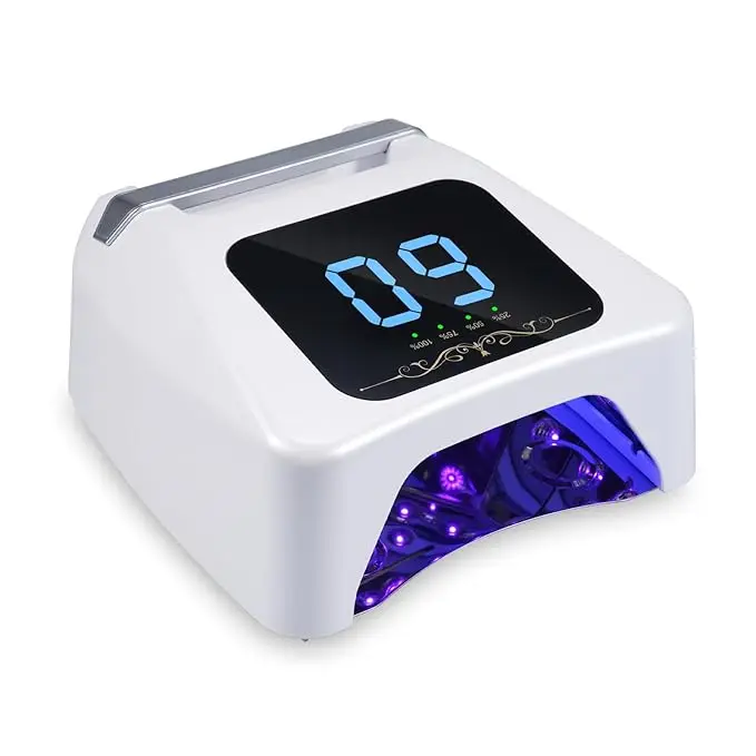 72W Smart UV LED Nail Lamp Quick Drying Gel Nail Dryer With 4 Timer Settings & IR Sensor 365nm Wavelength Gel Polish Gel Lamp