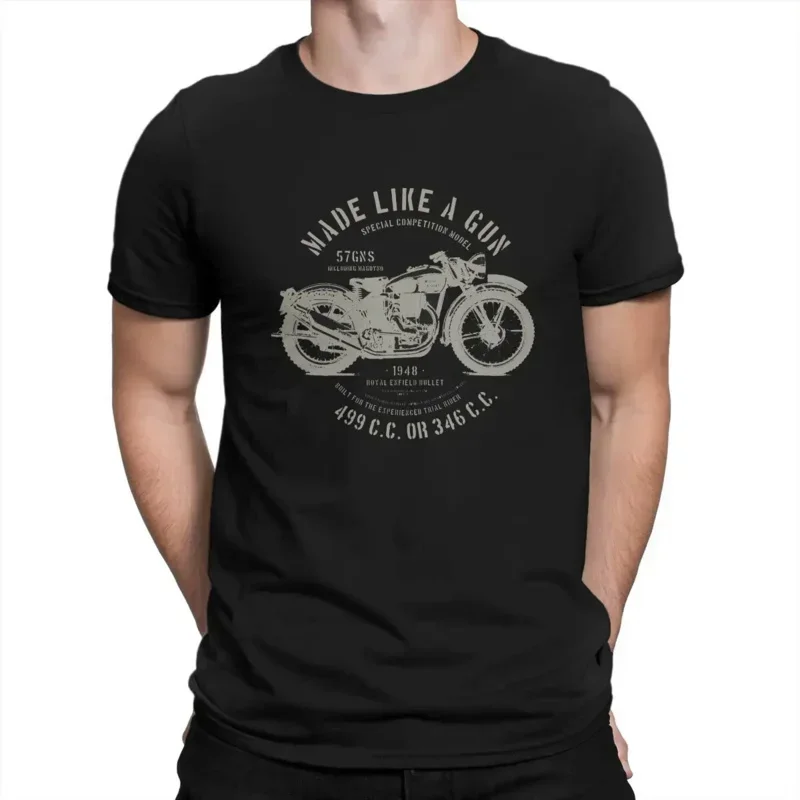 

Royal Enfields 'Bullet' 1948 T-Shirt Men One of British Retro Motorcycles Fun Pure Cotton Tees Round Neck Short Sleeve T Shirts