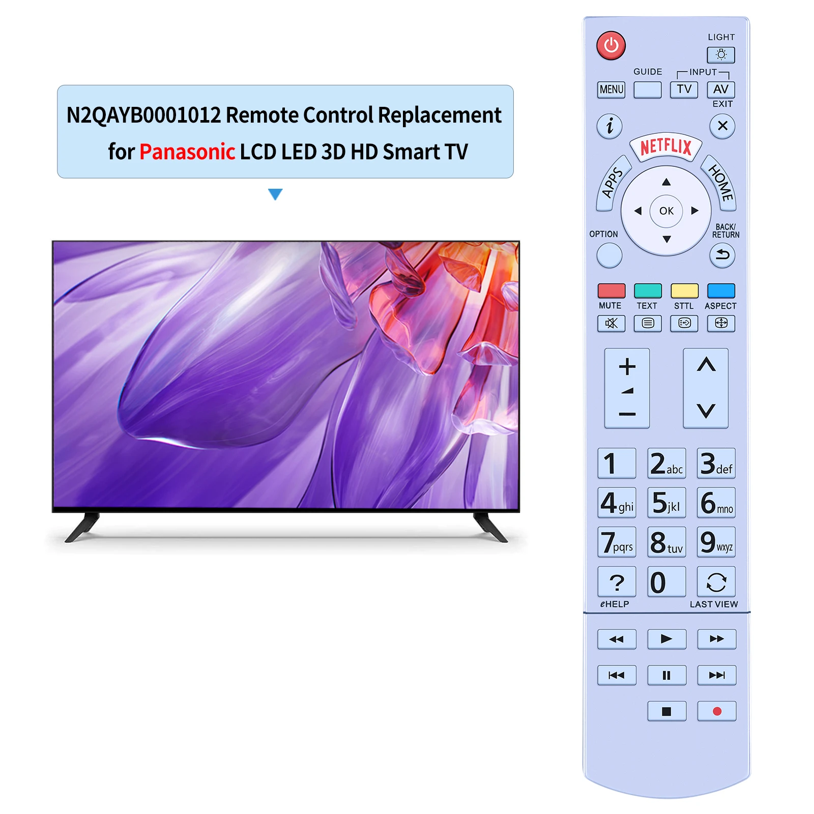 New N2QAYB001012 Relaced Remote Control Fit For PANASONIC TVs TX-50CXW804 TX-55CX800E TX-55CX802B