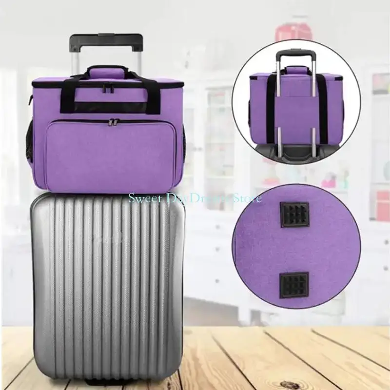 

Y88C Fashionable Sewing Supplies Organizers With Fasteners Spacious Compartments Polyester for Craft Projects