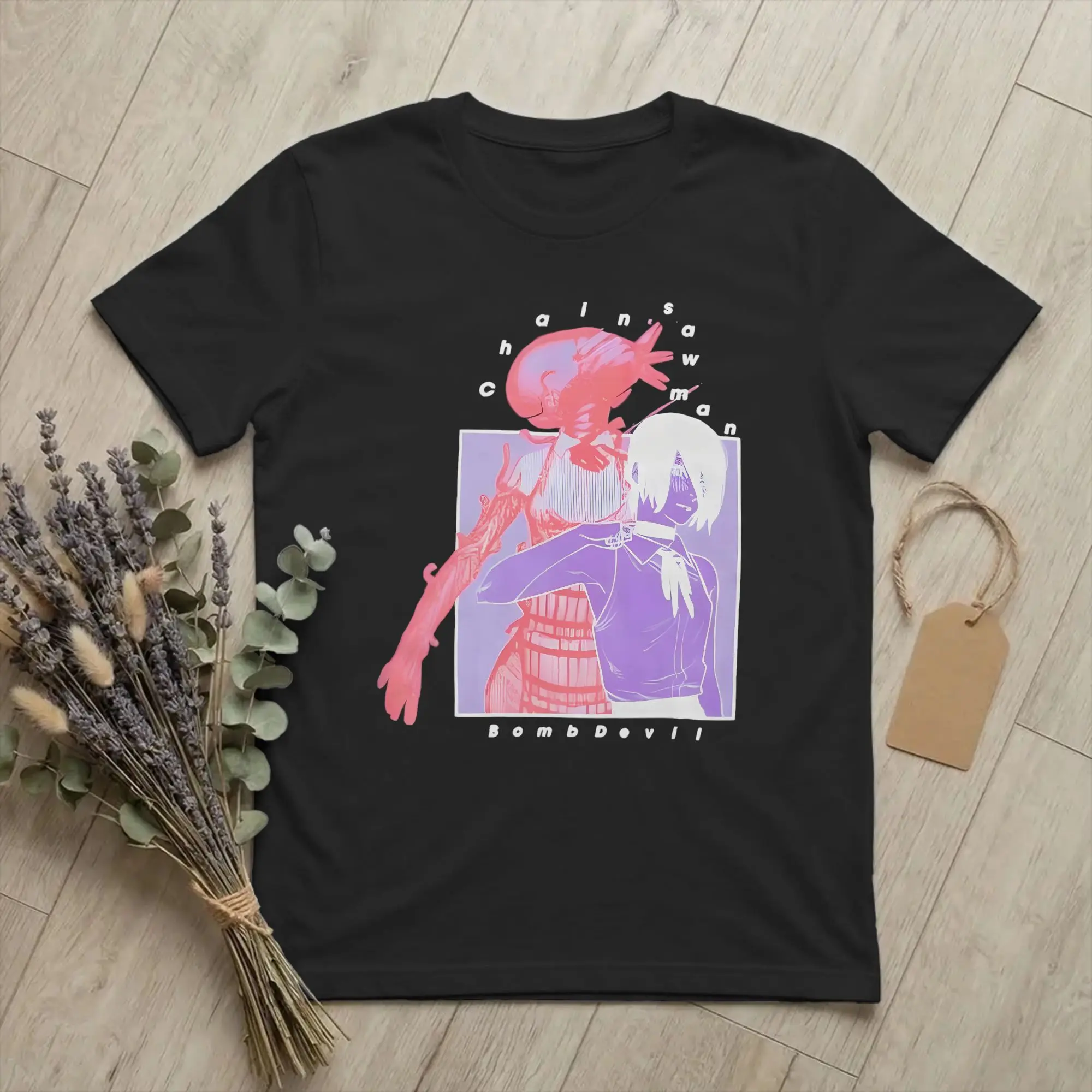 Chainsaws Man Reze T-Shirt Men Women Anime Movie Casual Cotton Tee Shirt Crew Neck Short Sleeve T Shirts Plus Size Clothes