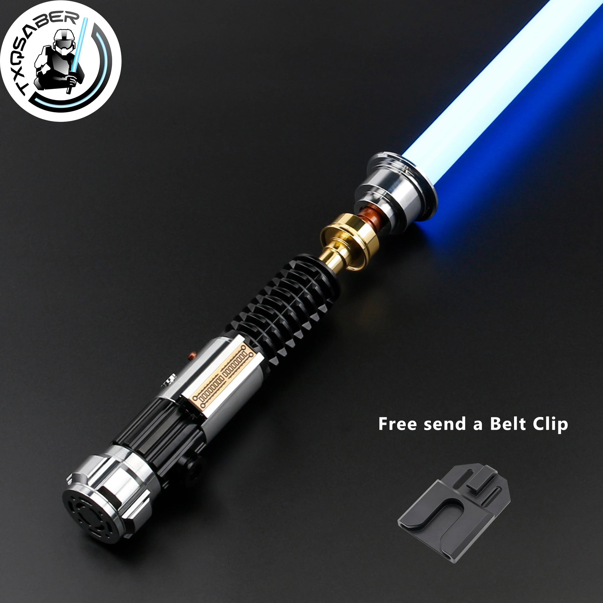 

TXQSABER Lightsaber Obi-Wan EP3 SDRGB Pixel Laser Sword Smooth Swing Blaster FOC Metal Hilt Heavy Dueling Jedi Light Sword Toys