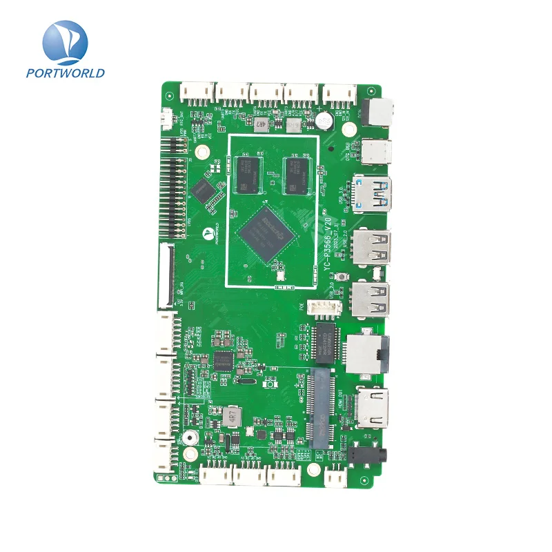 Portworld RK3566 IoT Gateway Board 4K Decoding MIPI EDP Dual-band WiFi6 5G Touch Screen Mainboard For Pos Machine With CE