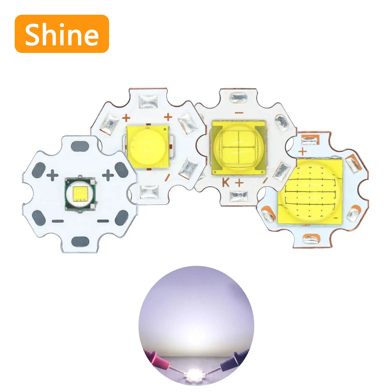 Koraliki LED XHP50 XHP70 XHP90 XHP110 LED COB PCB Chip 5W 18W 30W 45W 54W 72W 20mm DC3V 5V 6-8V 24V Do latarki samochodowej DIY