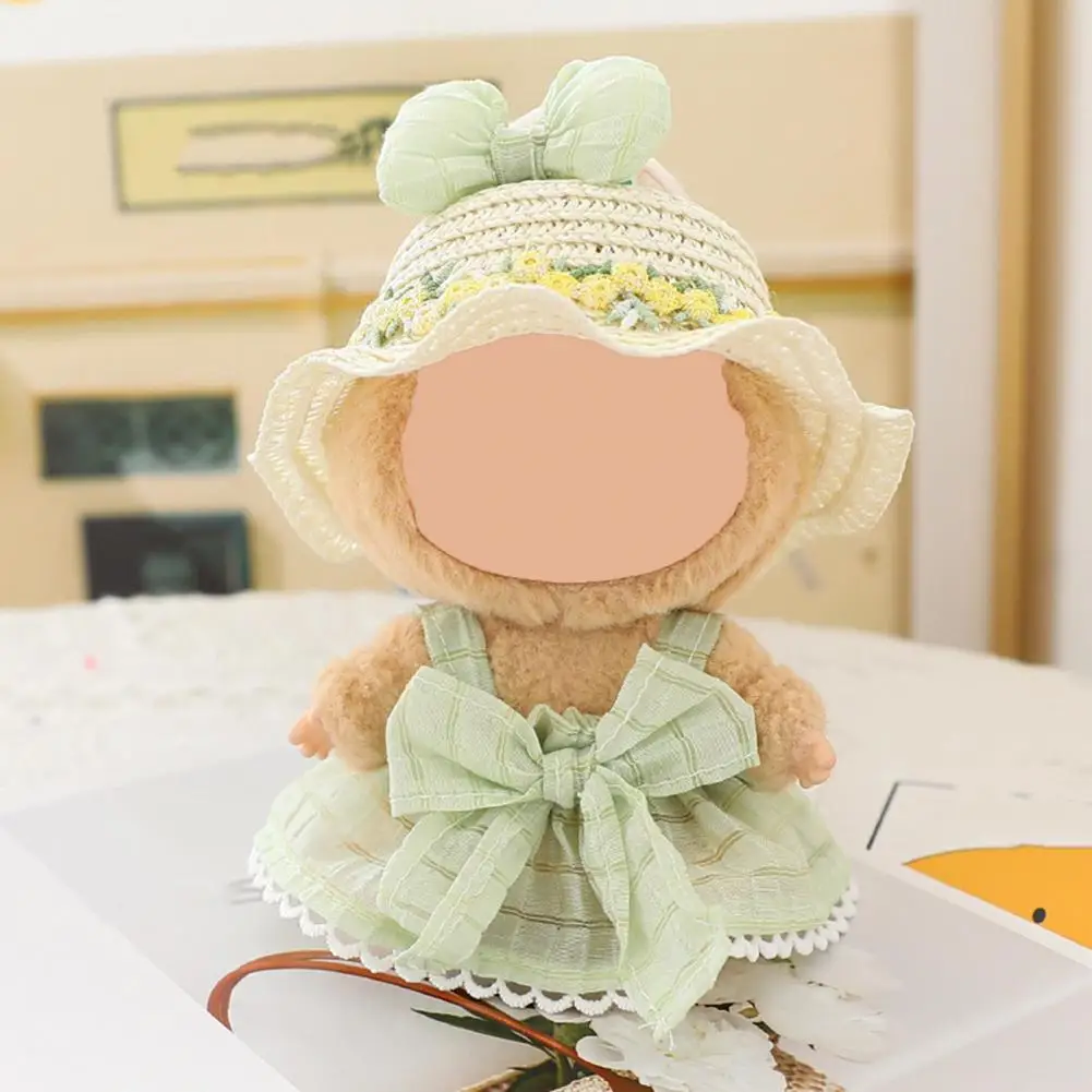 

Doll Clothes Set Fashion Hat Skirt Outfit Stylish Accessories for La-bubu Dolls Elegant Doll Attire Display Doll Outfits