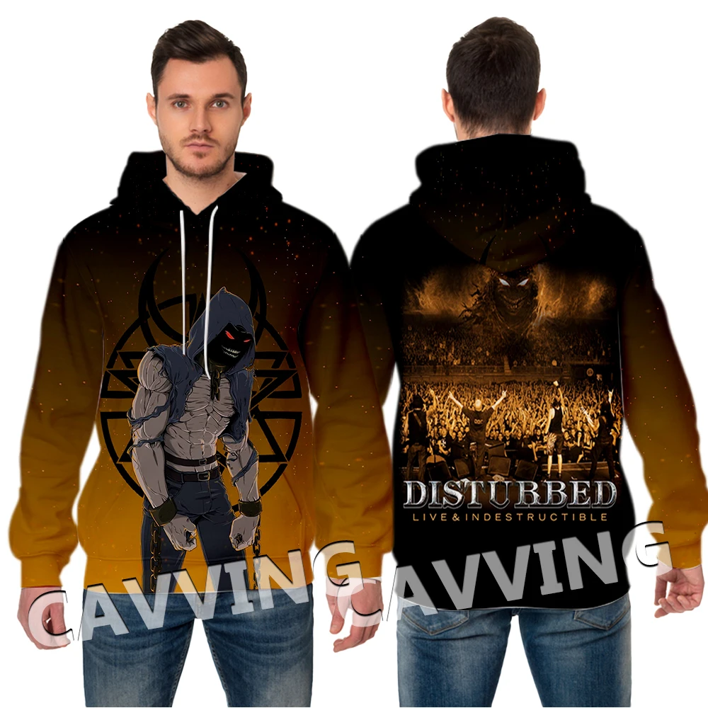 New Fashion Women/Men's 3D Print  Disturbed Rock Band  Hoodies Hooded Sweatshirts Harajuku Hoodie Sweatshirts Tops Clothing  K02