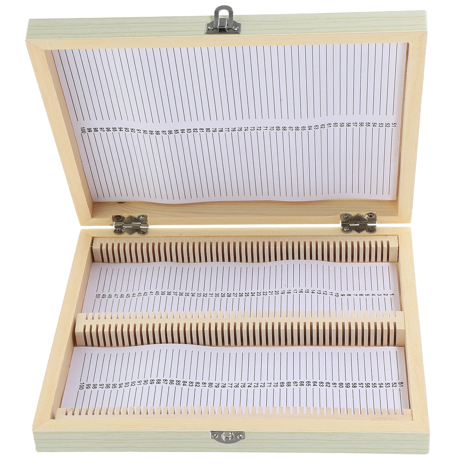 

Biological Slice Microscope Slide Storage Wooden Holder Glass Metal Prepared