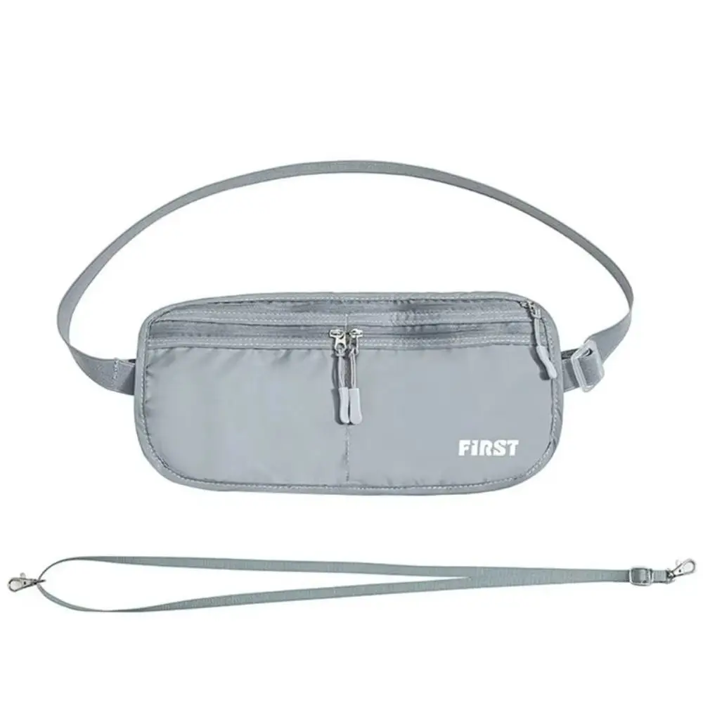 حقيبة خصر رياضية خفيفة غير مرئية مضادة للسرقة بسحّاب للسفر، حقيبة صدر ذات سعة كبيرة قابلة للتنفس، محفظة أمان للجري #4