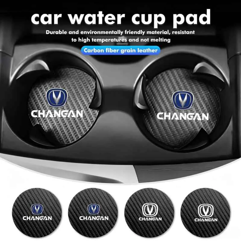 Car Cup Coaster Anti‑slip Waterproof Mats For Changan CS75 PLUS CS55 PLUS UNI‑S Eado Plus CS35 PLUS Alsvin PLUS UNI‑V UNI‑T