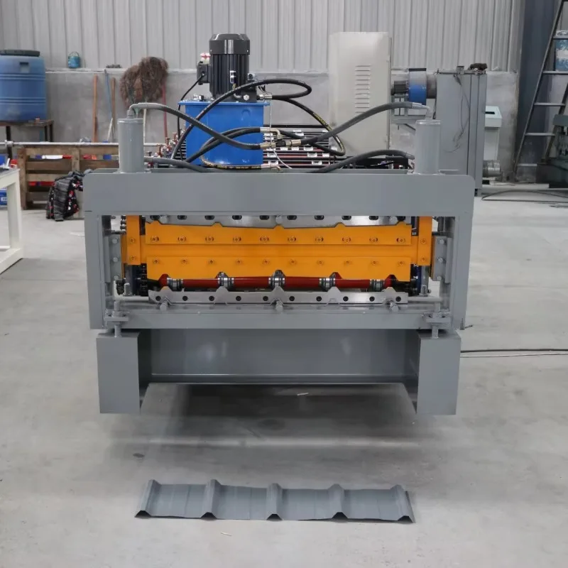 Quality Assurance Tile Press Machine Customize Double Layer Metal Tile Press with Integrated Leveling Decoiler Auto Notching