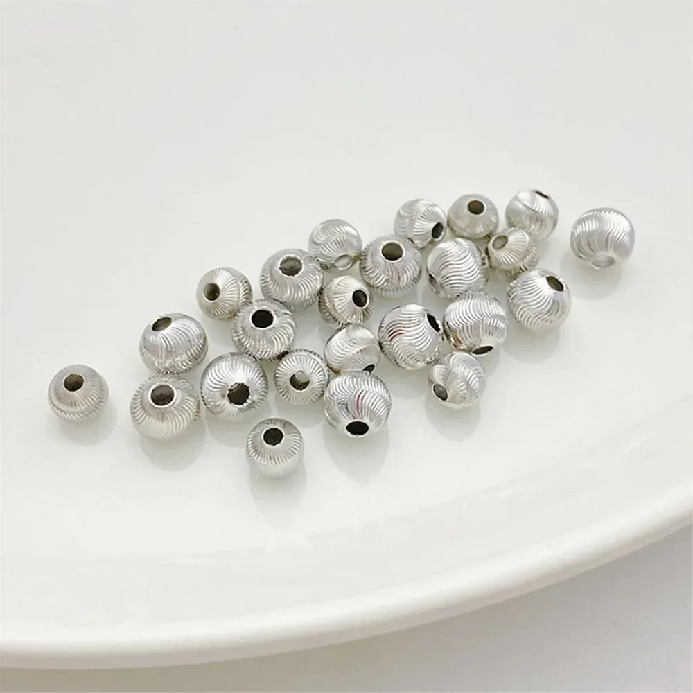 Fiore in oro 14 carati a grana fine Flash Cat Eye Perline Perline sfuse Fatte a mano Bracciale fai da te Collana Accessori materiali per gioielli