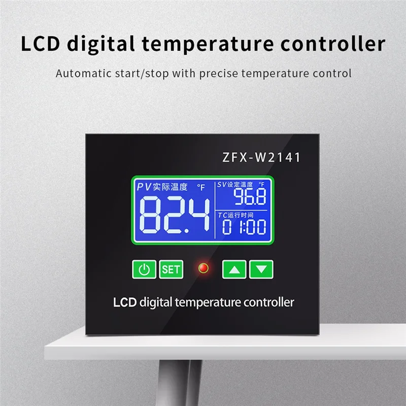 A51M-ZFX-W2141 AC 220V Digital LED Thermostat Regulator Incubation Heating Temperature Controller Time Switch Control Relay