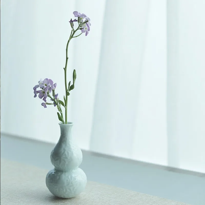 

Guanfu Museum Wufu Shilu Flower Arrangement Decoration Jingdezhen Creative Retro Simple Vase Flower Holder Home Hydroponic Craft