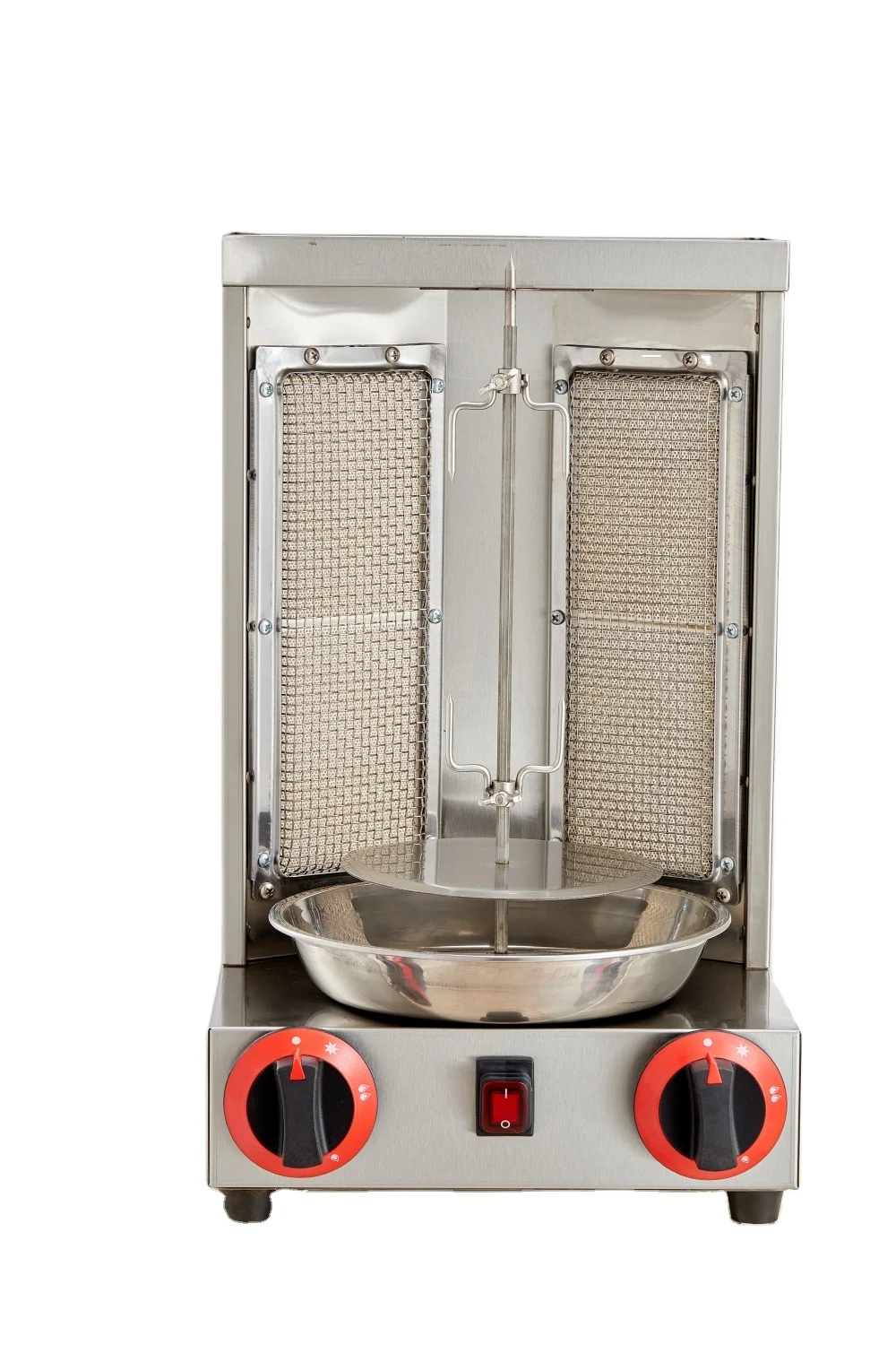 Gas Vertical Kebab Grill Commercial Rotisserie Oven Durable for Shawarma House & Food Truck Catering Services